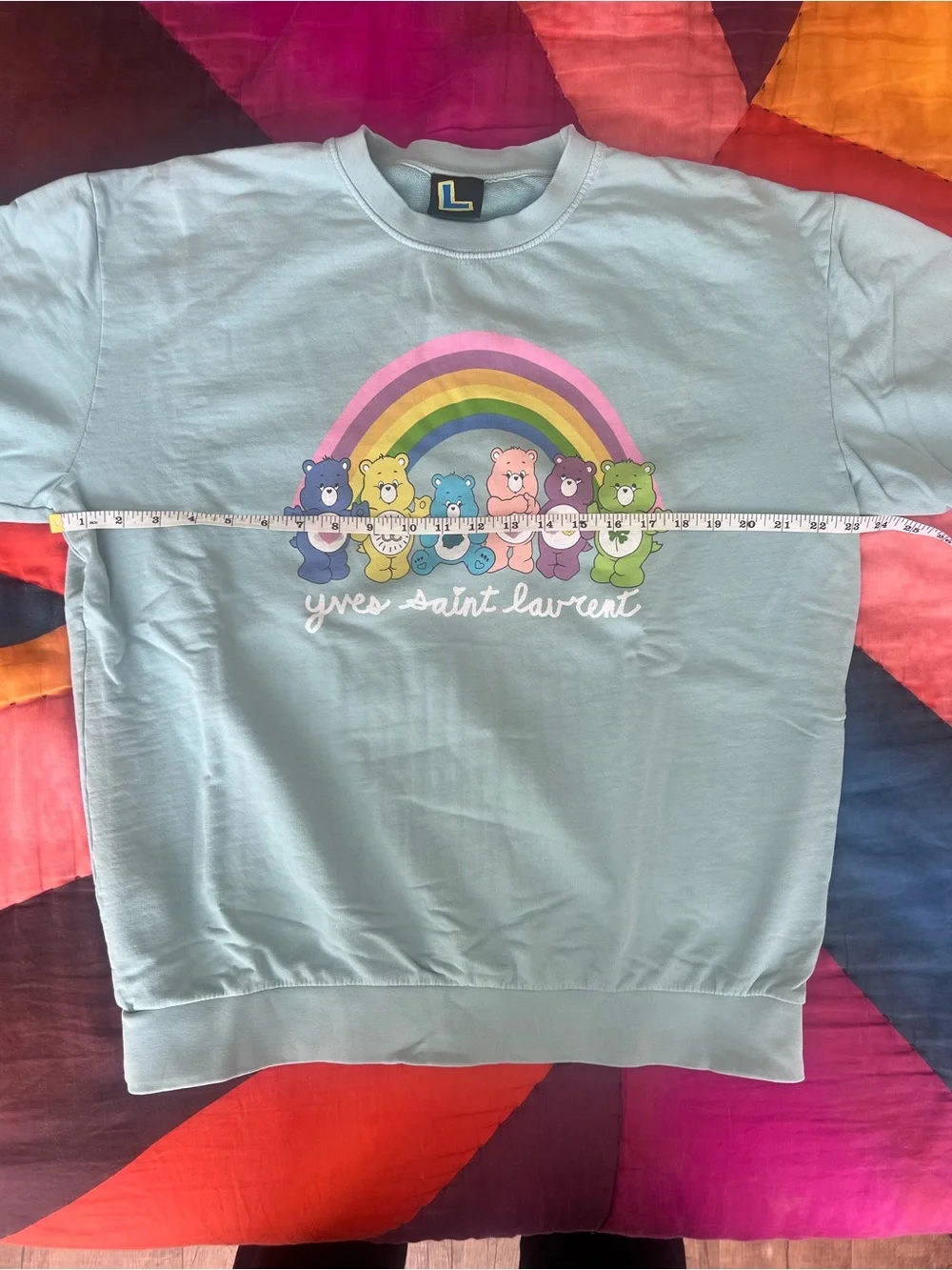 Mega Yacht Care Bears Rainbow Graphic Crewneck Sweatshirt